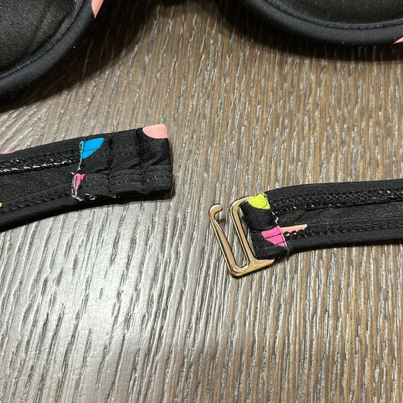 Tahiti Black Multicolor Polka Dot Bikini
Top, Women’s Size Large - Picture 7 of 8